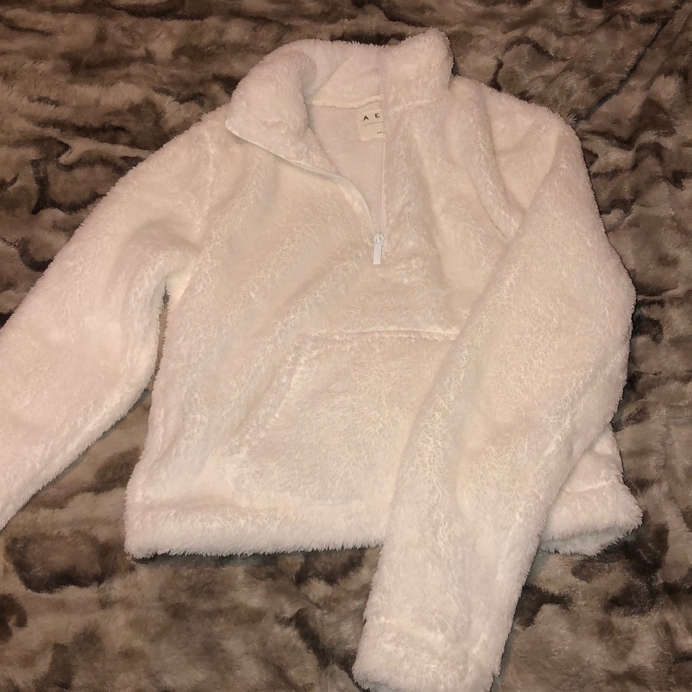 AEROPOSTALE fluffy quarter zip sweater